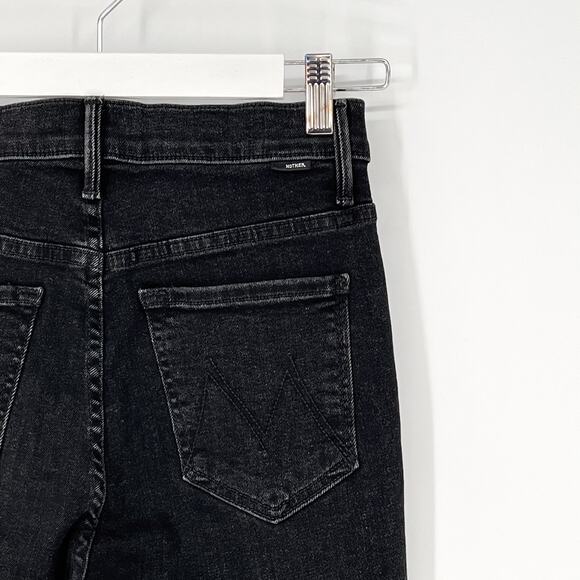 MOTHER The Stunner Zip Ankle Jeans Women’s Size 26 Wrong Side Fray Hem Studded - Picture 9 of 10